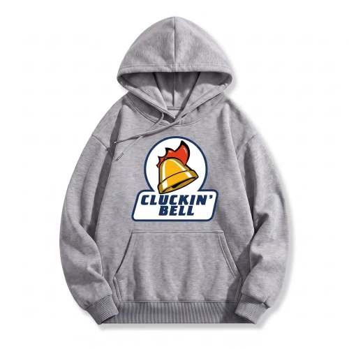 Szara bluza z kapturem GTA z nadrukiem logo Cluckin' Bell