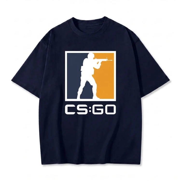 Granatowa koszulka Counter-Strike z nadrukiem logo CS:GO