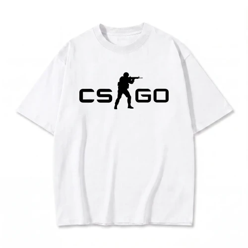 Biała koszulka Counter-Strike z nadrukiem logo CS:GO