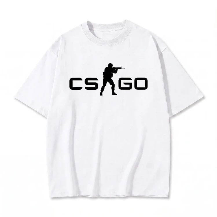 Biała koszulka Counter-Strike z nadrukiem logo CS:GO