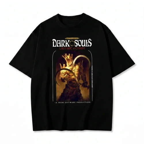 Czarna koszulka Dark Souls z nadrukiem Lautrec of Carim