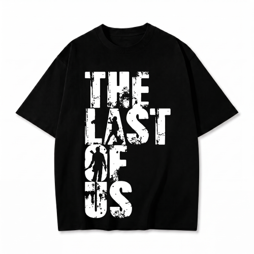 Czarna koszulka The Last of Us z nadrukiem logo gry