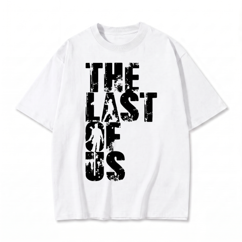 Biała koszulka The Last of Us z nadrukiem logo gry