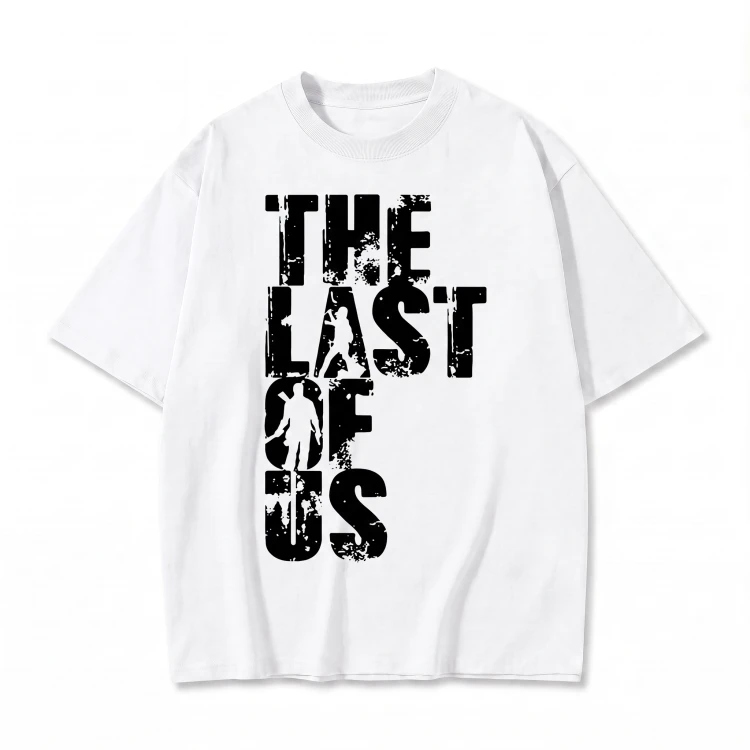 Biała koszulka The Last of Us z nadrukiem logo gry