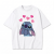 Biała koszulka Lilo i Stitch z nadrukiem Stitcha z serduszkami