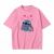 Różowa koszulka Lilo i Stitch z nadrukiem Stitcha z serduszkami