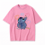 Różowa koszulka Lilo i Stitch z nadrukiem Stitcha z kredkami i serduszkami
