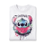 Biała koszulka Lilo i Stitch z nadrukiem Stitcha z arbuzem i napisem Ohana