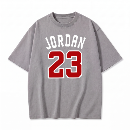 Szara koszulka Michael Jordan z nadrukiem Jordan 23