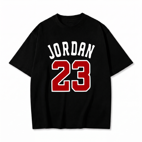 Czarna koszulka Michael Jordan z nadrukiem Jordan 23