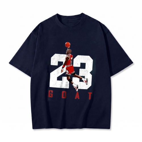Granatowa koszulka Michael Jordan z nadrukiem 23 Goat