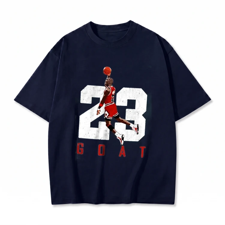 Granatowa koszulka Michael Jordan z nadrukiem 23 Goat