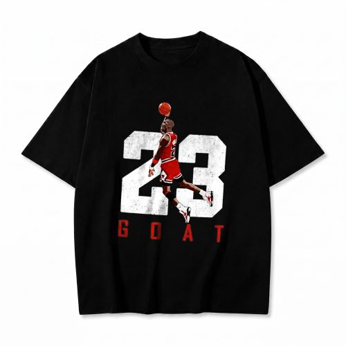 Czarna koszulka Michael Jordan z nadrukiem 23 Goat