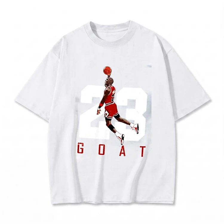 Biała koszulka Michael Jordan z nadrukiem 23 Goat