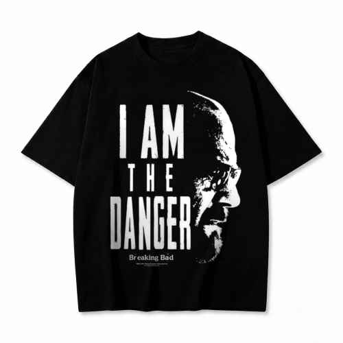 Czarna koszulka Breaking Bad z nadrukiem I Am The Danger