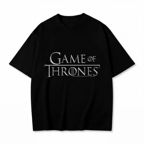 Czarna koszulka Gra o Tron z nadrukiem logo Game of Thrones