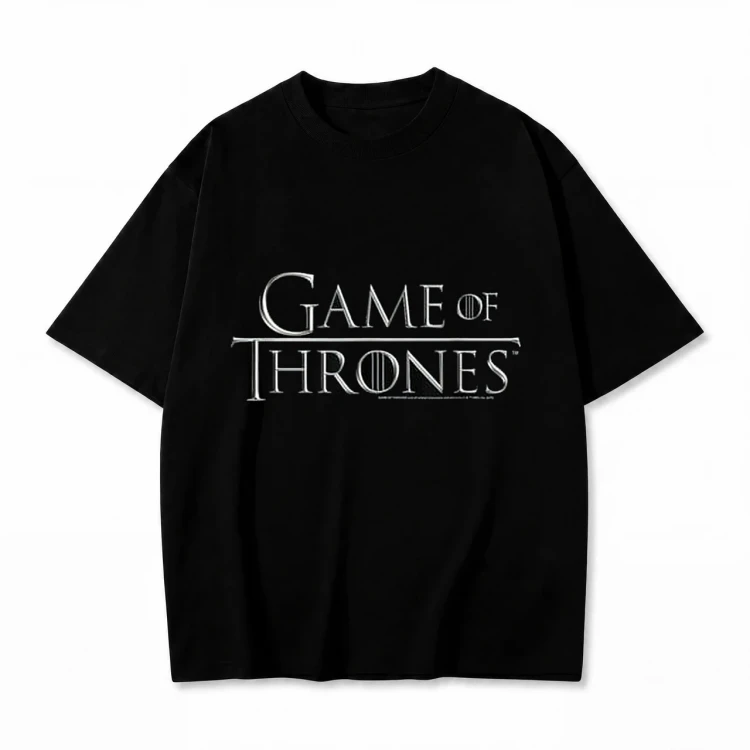Czarna koszulka Gra o Tron z nadrukiem logo Game of Thrones