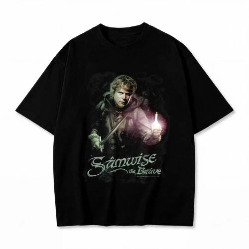 Czarna koszulka Władca Pierścieni z nadrukiem Samwise the Brave