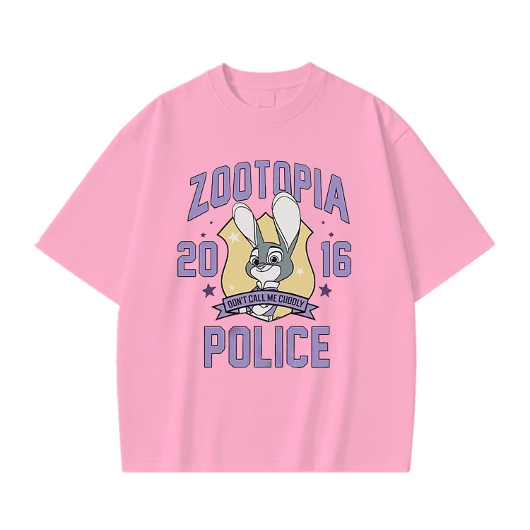 Różowa koszulka Zootopia z nadrukiem Judy Hopps Zootopia Police