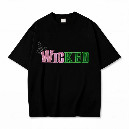 Czarna koszulka Wicked z nadrukiem logo