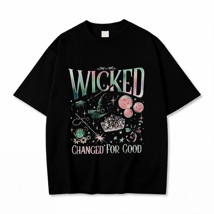 Czarna koszulka Wicked z nadrukiem Changed For Good