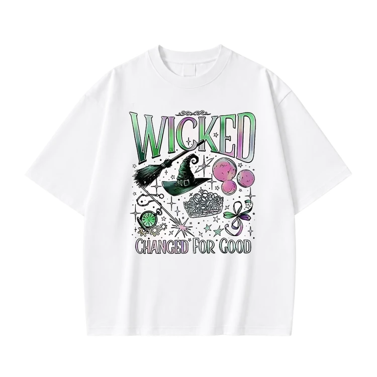 Biała koszulka Wicked z nadrukiem Changed For Good