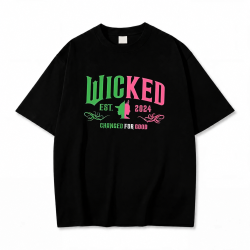 Czarna koszulka Wicked z nadrukiem logo Est. 2024