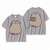 Szara koszulka Pusheen - nadruk kotka z przodu i z tyłu