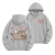 Szara bluza z kapturem Pusheen Kupidyn - nadruk z tyłu i serduszko z przodu