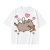 Biała koszulka Pusheen Kupidyn z serduszkami - nadruk z przodu