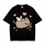 Czarna koszulka Pusheen Kupidyn z serduszkami - nadruk z przodu