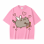 Różowa koszulka Pusheen Kupidyn z serduszkami - nadruk z przodu