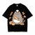 Czarna koszulka Pusheen Piekarz z Wałkiem - nadruk z przodu