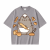 Szara koszulka Pusheen Piekarz z Wałkiem - nadruk z przodu