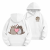 Biała bluza z kapturem Pusheen Somebody's Problem - kotki z serduszkiem na plecach i napis z przodu