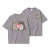 Szara koszulka Pusheen Somebody's Problem - kotki z serduszkiem na plecach i napis z przodu