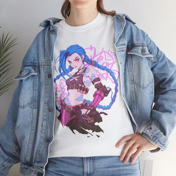 JINX-ARCANE-T-Shirt-League-Of-Legends-Gifts-for-Gamers-Jinx-League-of-Legends-Shirt-Graphic-T-Shirt-Anime-Shirts-Jinx-Shirt-Arcane-Jinx-LoL_0ad46a22-0476-4ec6-8436-d2891fc92a31.6e4ffad757d1bb8bd385d17fba581abd.webp